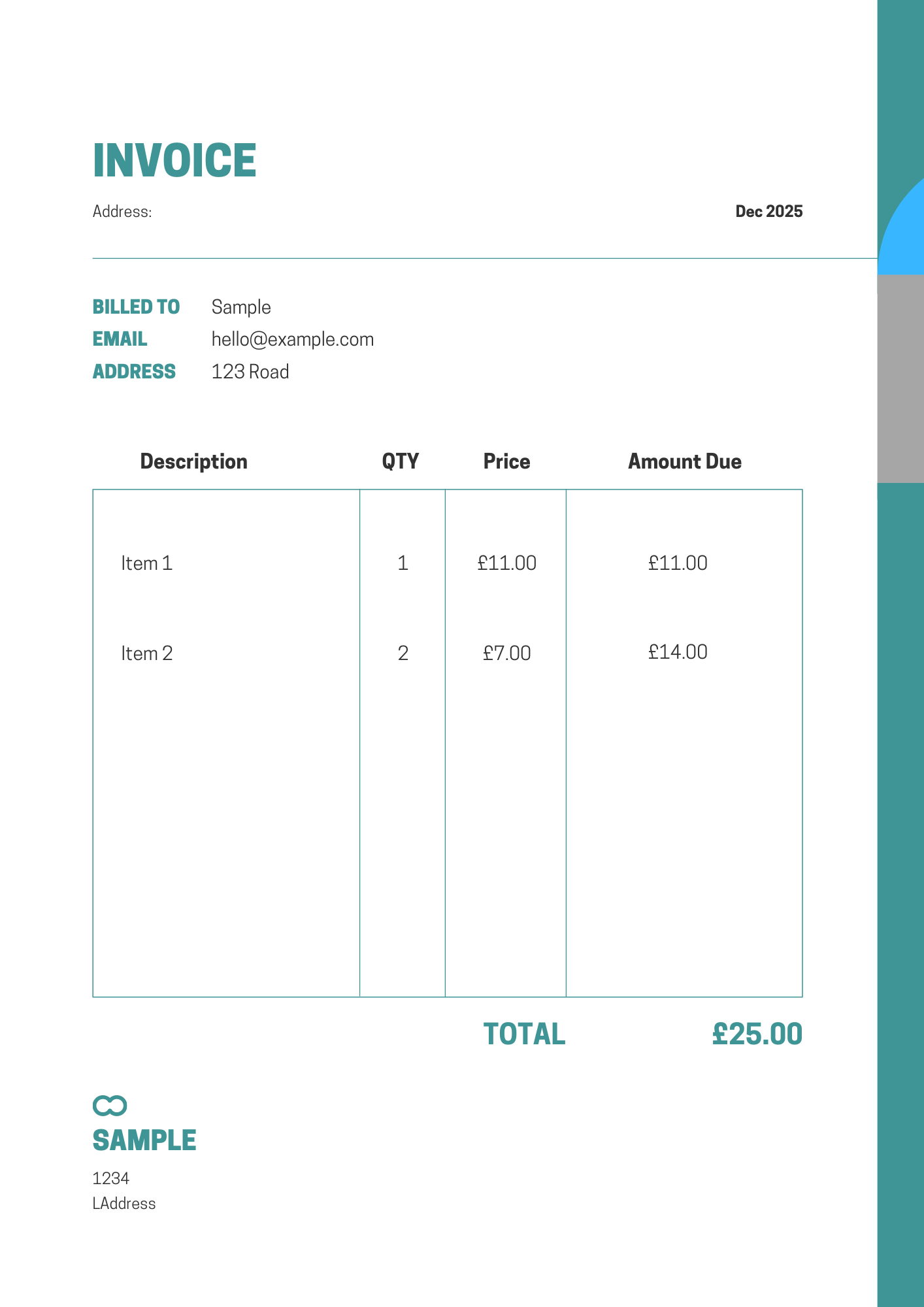 Free Invoice Templates  Best Business Invoicing Template  Fieldorbit Regarding Painter Invoice Template